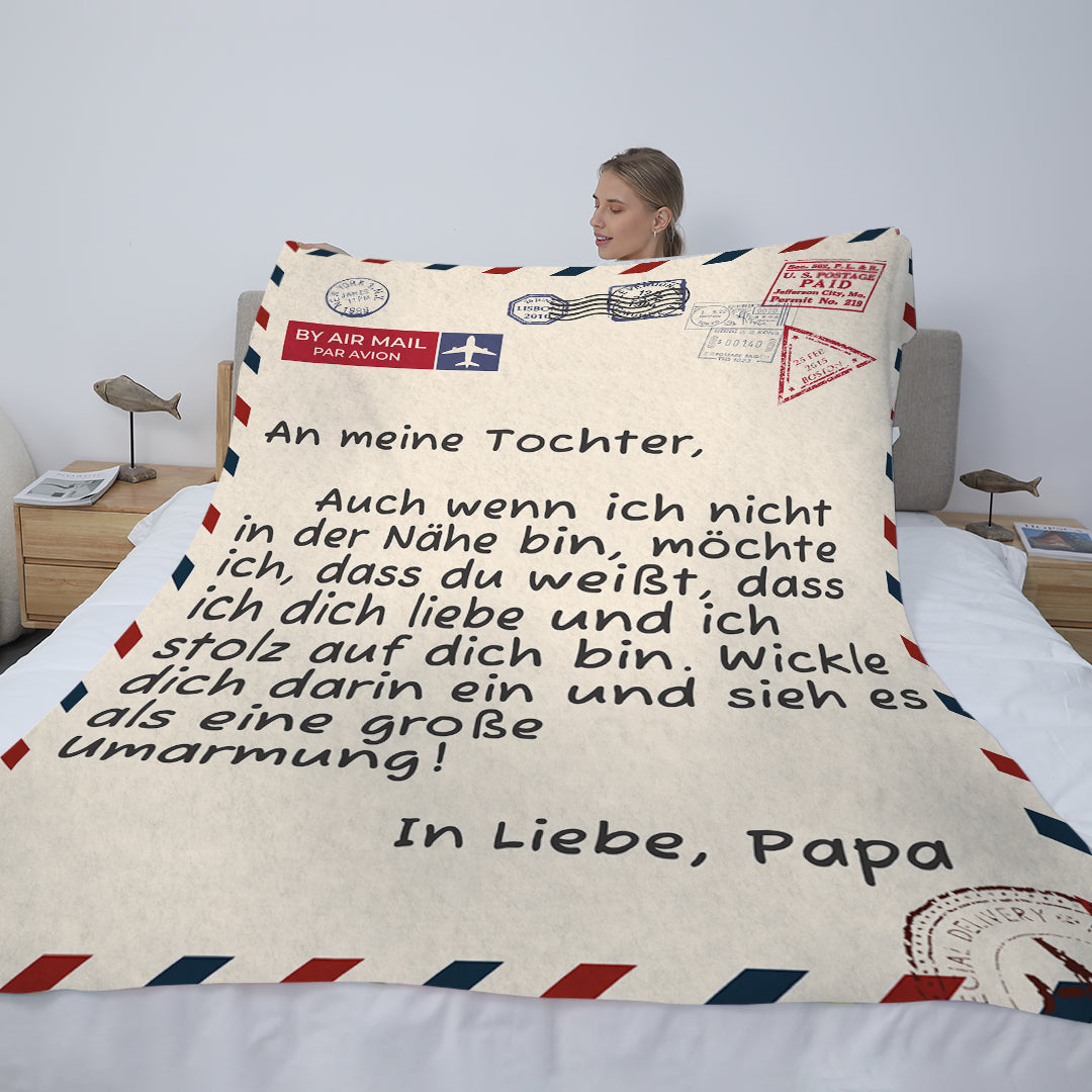 Vater - Für meine Tochter / Für meinen Sohn - Premium Decke™ Ver. 3